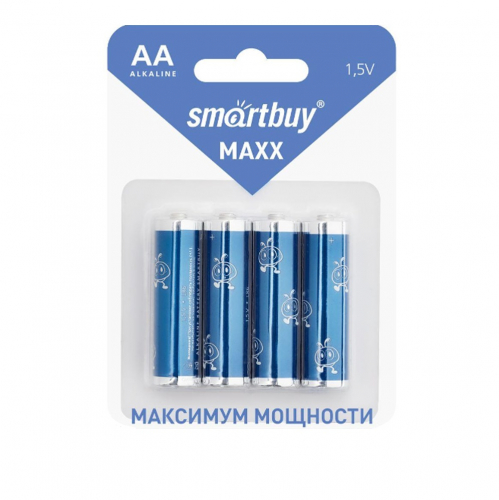 Батарейка Smartbuy MAXX LR06 AA BL4 (4/48/480) SBBM-2A04B