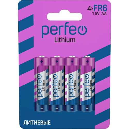 Батарейка Perfeo FR06 AA Lithium BL4 (4/48)