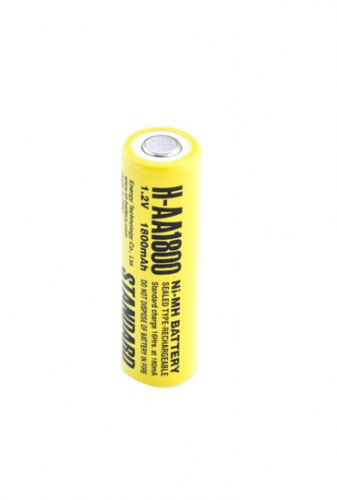 Аккумулятор ET H-AA1800 Ni-Mh, 1.2v 1800mAh с контактами (для электробритвы)