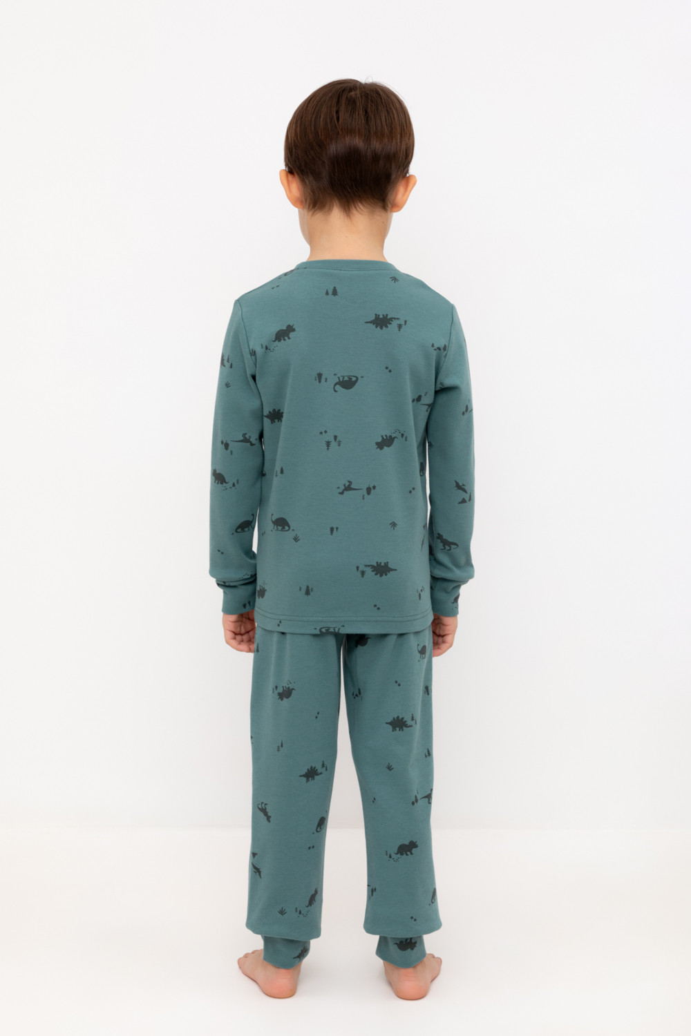 Crockid Пижама К 1552 темный малахит, лесные динозавры Crockid