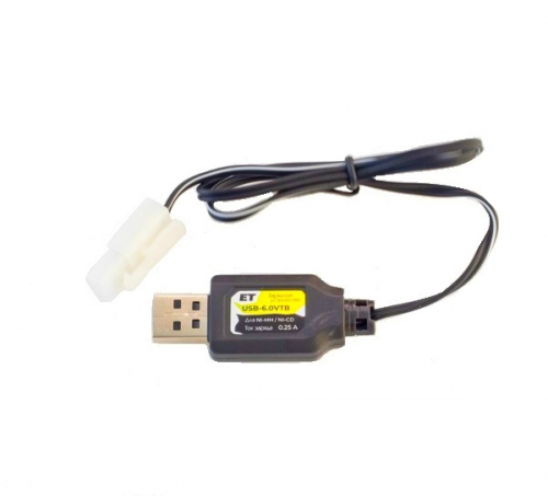 Зарядное устройство USB-6.0VTB (для сборки Ni-Cd, Ni-Mh на 6.0v, зар.ток 250mAh) питание от USB