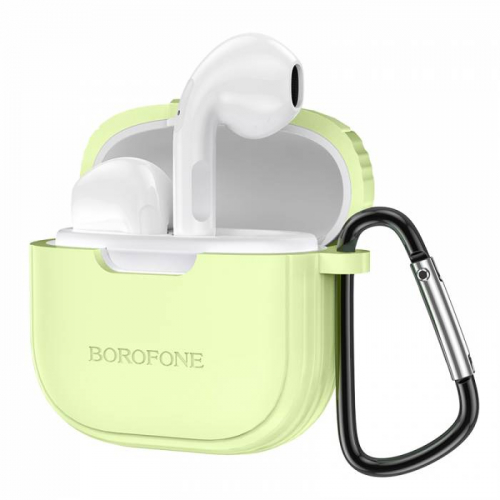 Гарнитура Borofone BW29 bluetooth 5.3, вкладыши (чехол с аккумулятором), желтая (lemon green)