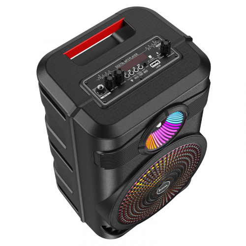 Колонка Hoco BS46, BT-Колонка 10W/ 1800mAh/ TF/ USB/ AUX/ TWS/FM/ LED подсветка, черная