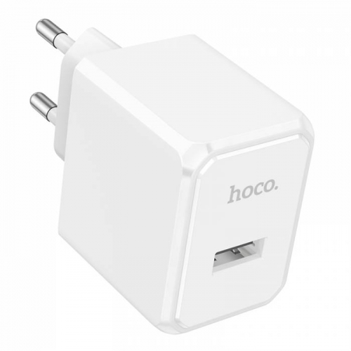 Сетевое зарядное Hoco CS11A, USB A (2100мА), 1USB выход, белое, блистер