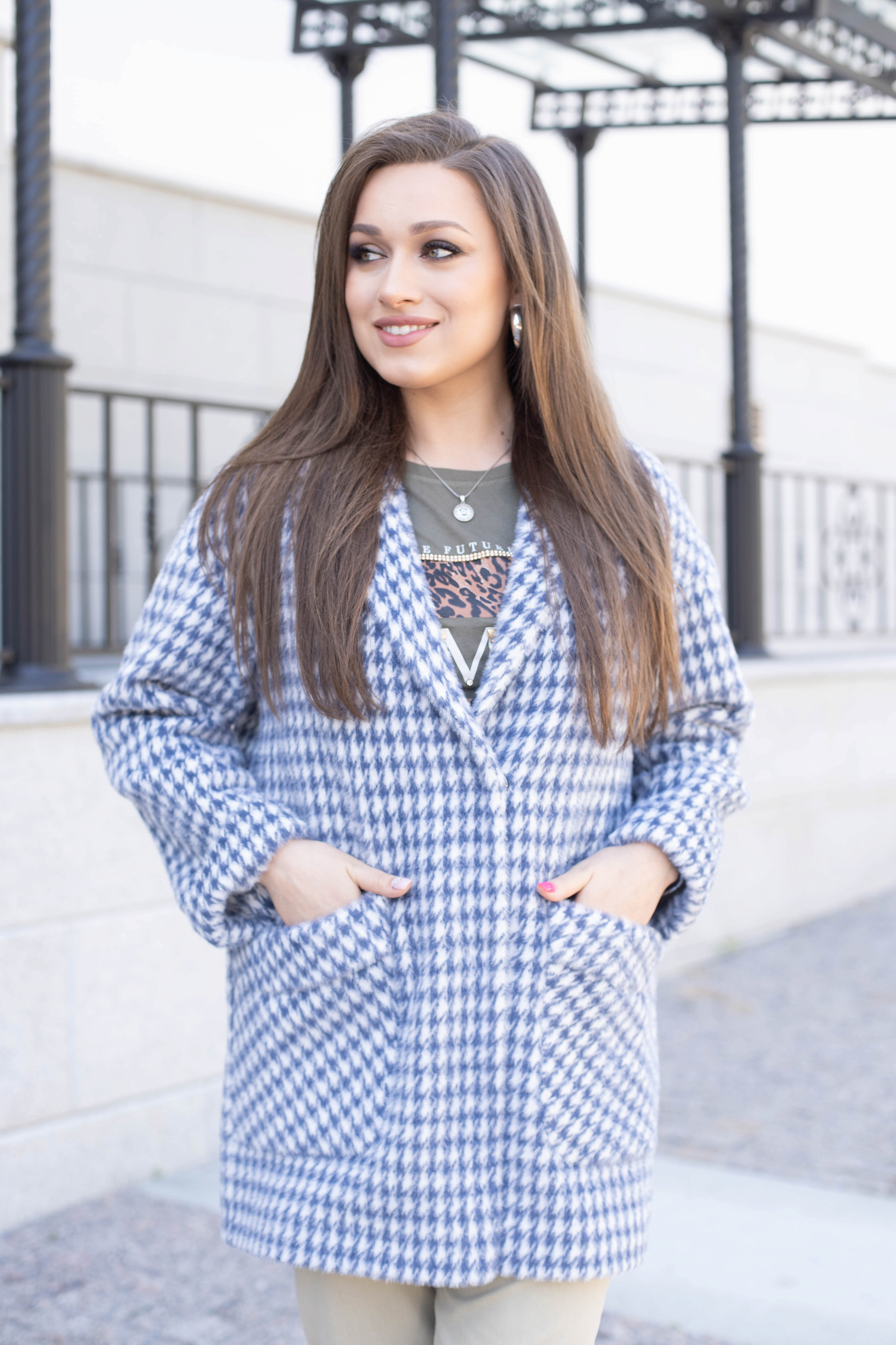 Ст.цена 4500р. Пальто женское демисезонное 22520 (grey blue)