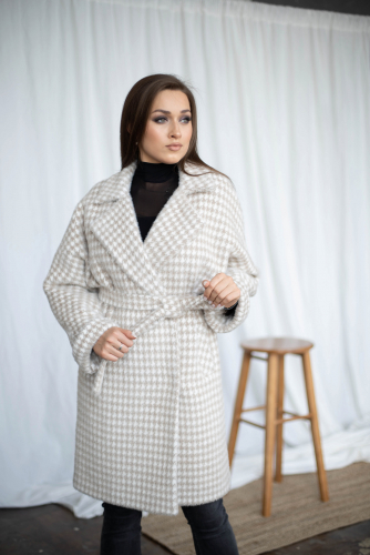 Ст.цена 4500р. Пальто женское демисезонное 22480  (beige nika)
