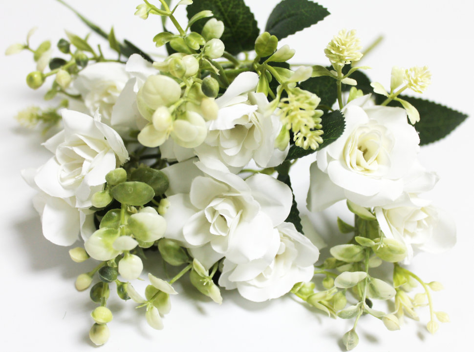 Б12032 Б/С Букет роз 10 голов 5 вет.с доб.33см(10микс)