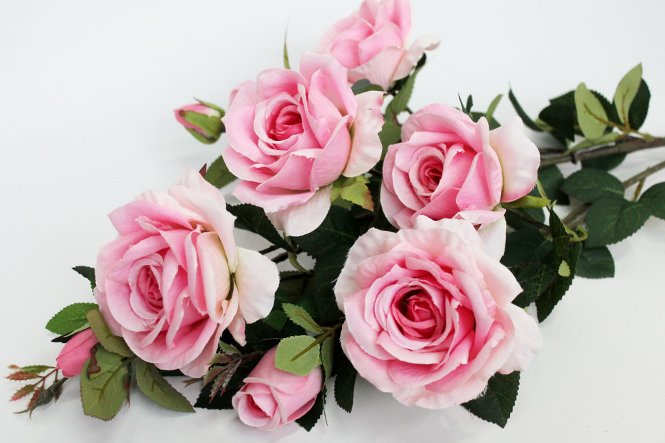 Б11448 Б/С Куст розы 9 голов декоративный