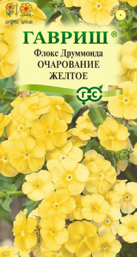 Цветы Флокс друмм. Очарование желтое 0,05 г ц/п Гавриш (однол.)