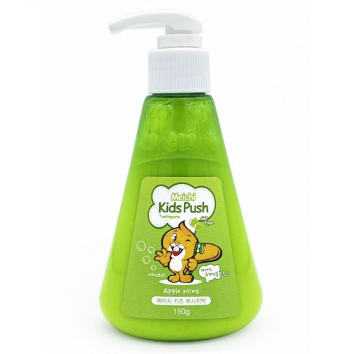 Hanil Зубная паста для детей со вкусом яблока и мяты / Meichi Kids Push Apple Mint, 180 г