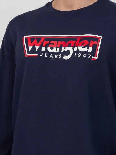 Джемпер мужской GRAPHIC CREW SWEAT NAVY, WRANGLER