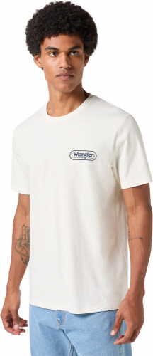 Футболка мужская LOGO TEE WORN WHITE, WRANGLER