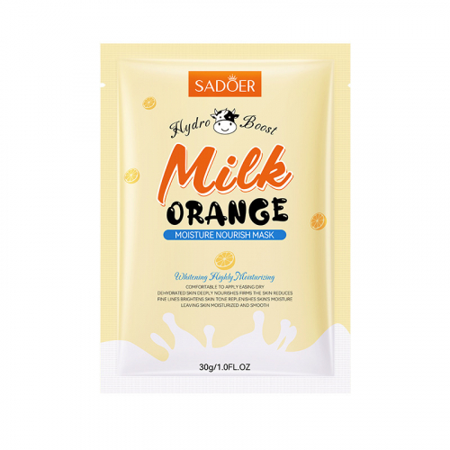 Тканевая молочная маска для лица с апельсином SADOER Milk Orange Mask, 30 гр