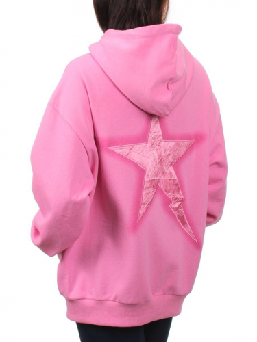 3267 PINK Толстовка на молнии женская (95% хлопок, 5% спандекс)