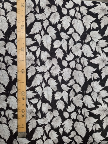 Листья черный фон Ткань ширина 280 см 2413785 New
