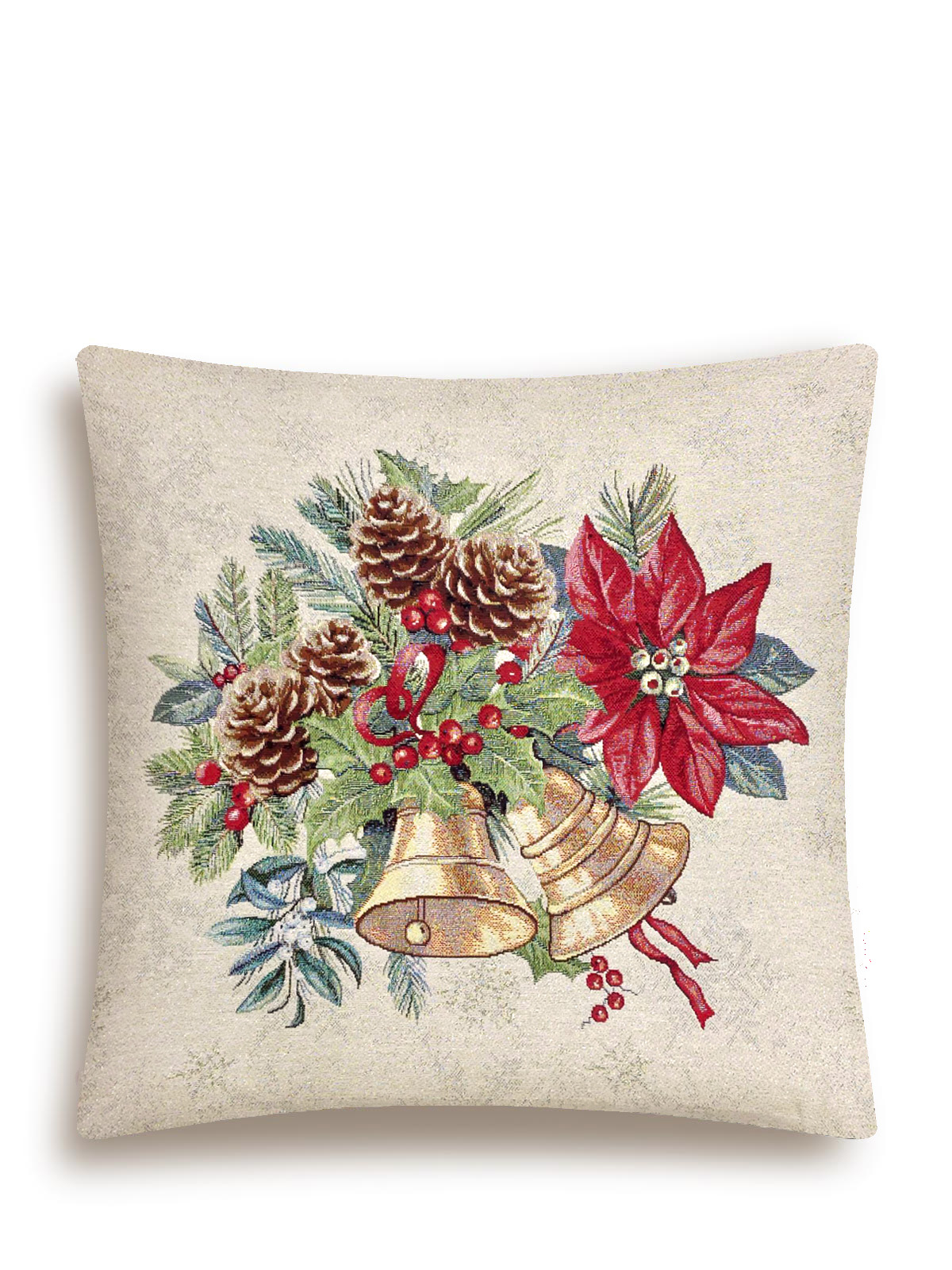 Галерея снежинок Колокольчики Наволочка 45х45 см серебро 2414316 New