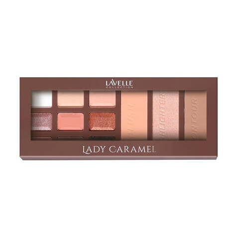 LavelleCollection Палетка для макияжа глаз и лица Lady caramel тон 02 bonbon NB LC