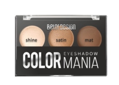 BelorDesign Тени для век COLOR MANIA 3-х цветные тон 036 утренний капучино