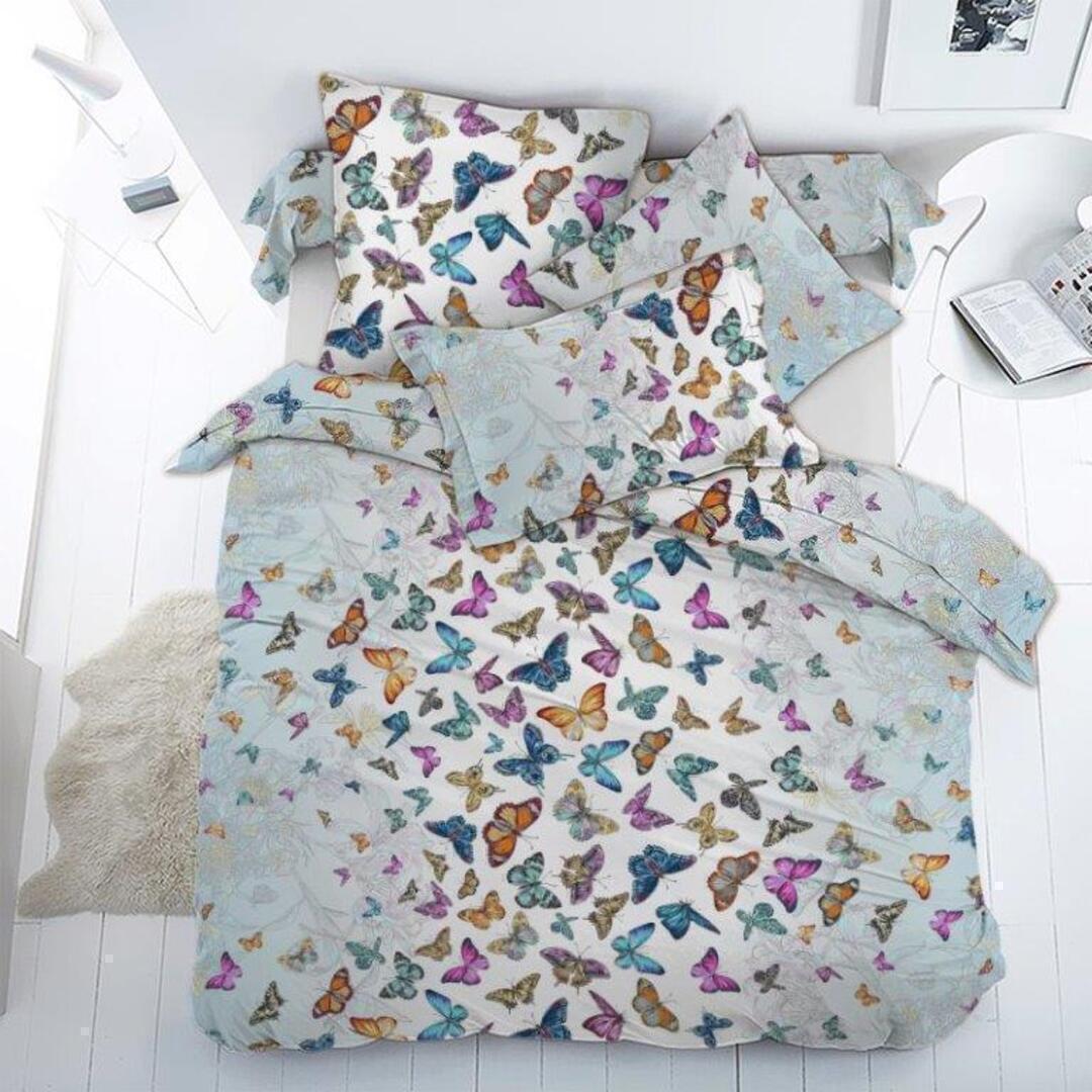 Простыня 1,5сп (150*210) бязь Премиум Реноме 13091-1 Бабочки (арт.38/003)