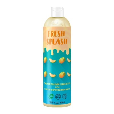 FRESH SPLASH Питательный шампунь для сухих и поврежденных волос, 400 мл,