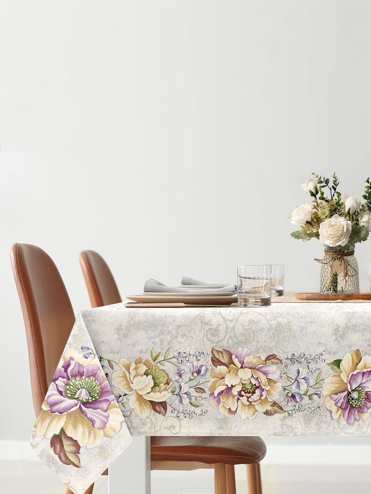 Желтый пион Скатерть 140х180 см б/л 2413443 New