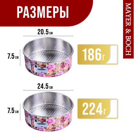 28957-59 Набор форм для выпечки 20,5 х 7,5 см/ 24,5 х 7,5 см  MB (х24)