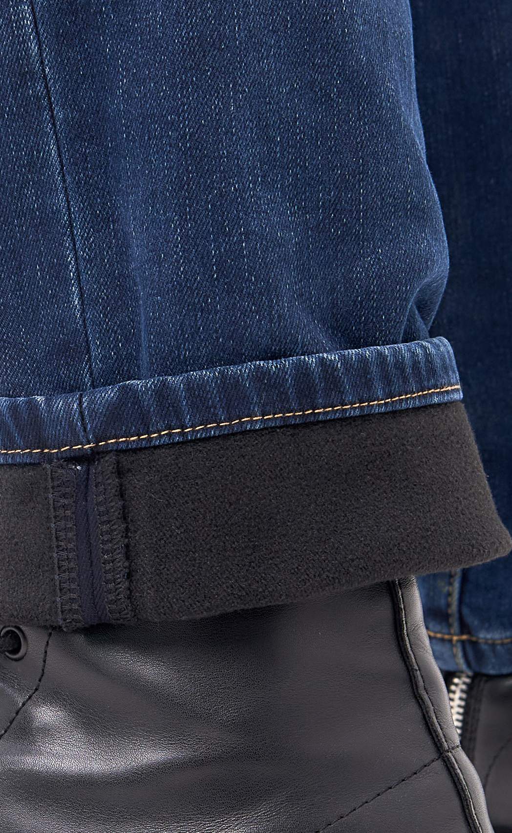 Джинсы утепл F421-0151W d.blue