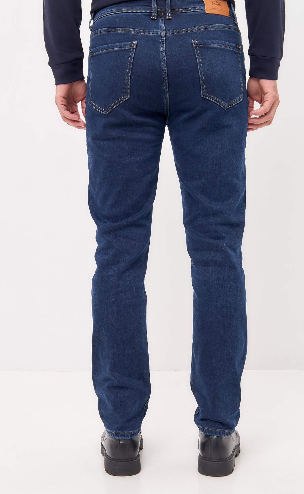 Джинсы утепл F421-0151W d.blue