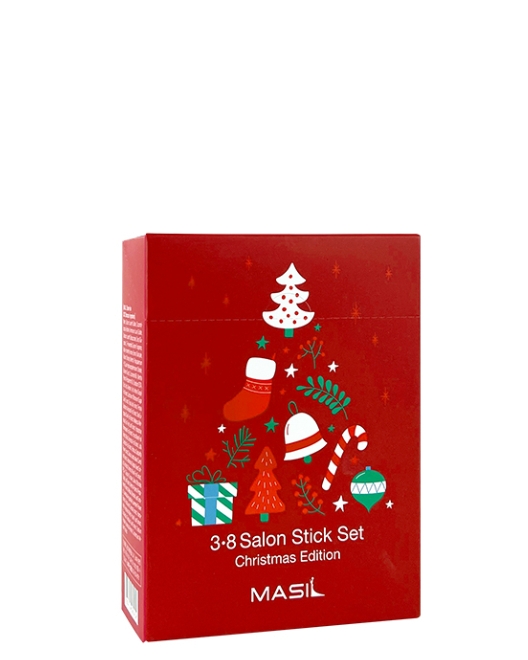 MASIL / НАБОР 3.8 SALON HAIR STICK SET CHRISTMAS EDITION SET (MASK 8мл*10шт / SHAMPOO 8мл*10шт)