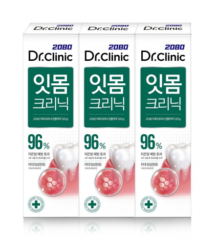 DENTAL CLINIC / Зубная паста Dr.Clinic Toothpaste Gum care/ green 120 гр*3 шт.