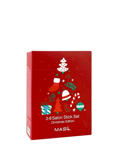 MASIL / НАБОР 3.8 SALON HAIR STICK SET CHRISTMAS EDITION SET (MASK 8мл*10шт / SHAMPOO 8мл*10шт)