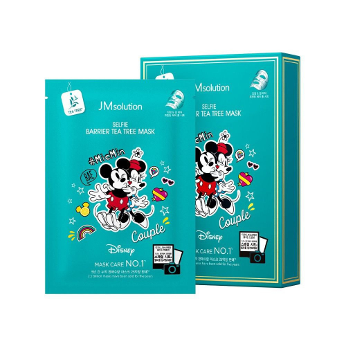 JMSolution/ НАБОР ТКАНЕВЫХ МАСОК DISNEY SELFIE MASK 30мл*10шт. (BARRIER TEA TREE)