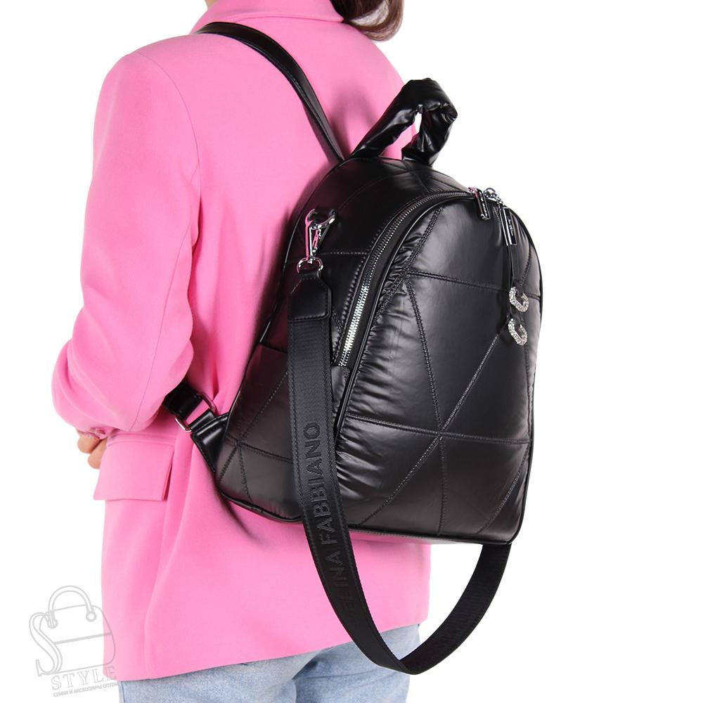 Рюкзак женский 69044-2 black Velina Fabbiano/30 в Новосибирске