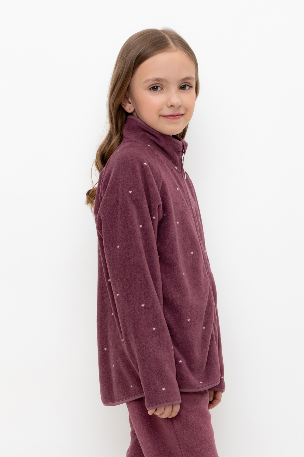 Crockid Куртка ФЛ 34011/н/55 ГР амарант, сердечки Crockid