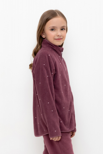 Crockid Куртка ФЛ 34011/н/55 ГР амарант, сердечки Crockid