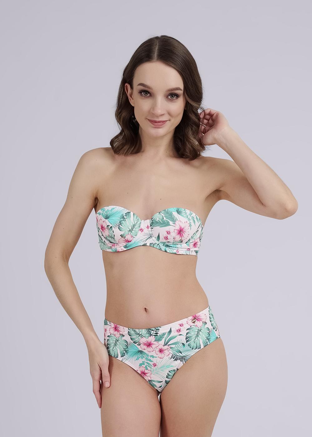 CLE SS103к Купальник женский SS103к св.зелёный/фуксиевый
