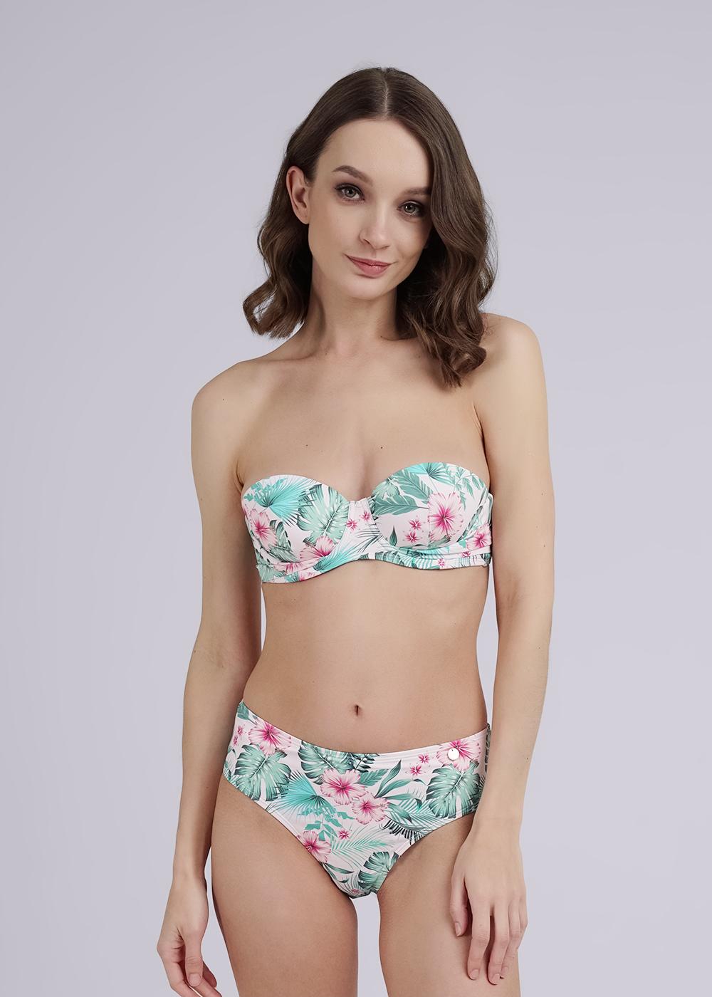 CLE SS103к Купальник женский SS103к св.зелёный/фуксиевый