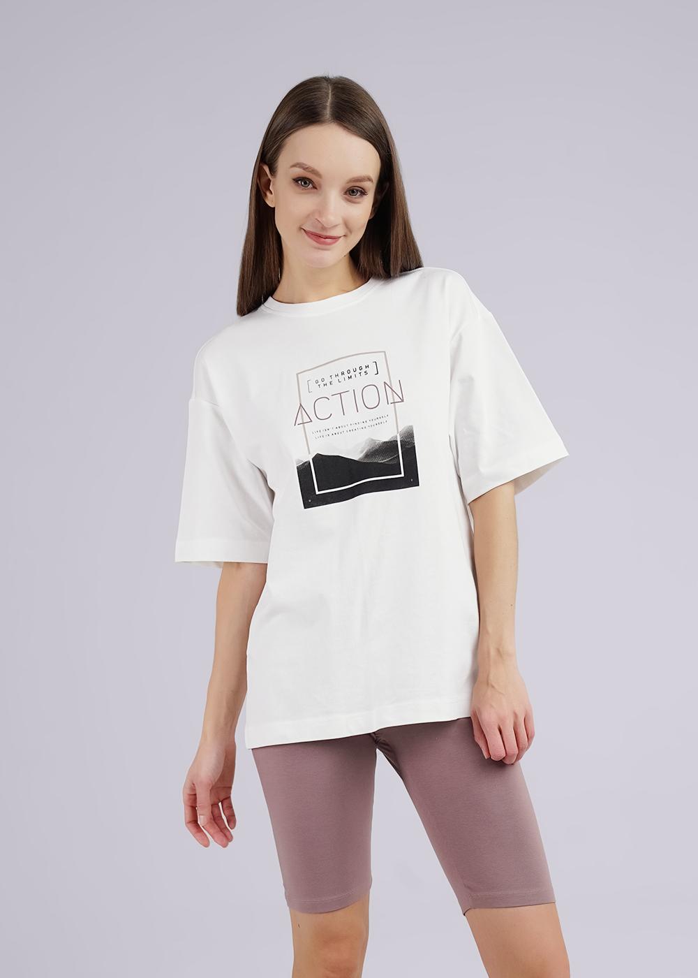 Ст.цена 1200р CLE LF24-008/2т Футболка женская LF24-008/2т молочный