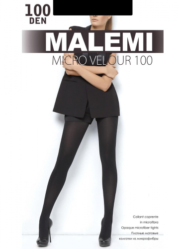 Ст.цена 299,9р MALEMI MICRO VELOUR 100 Колготки женские bianco