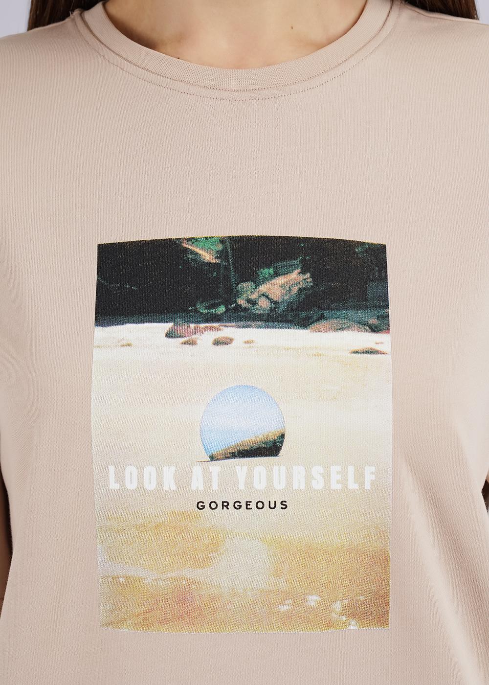 Ст.цена 1200р CLE LF24-008/2т Футболка женская LF24-008/2т бежевый