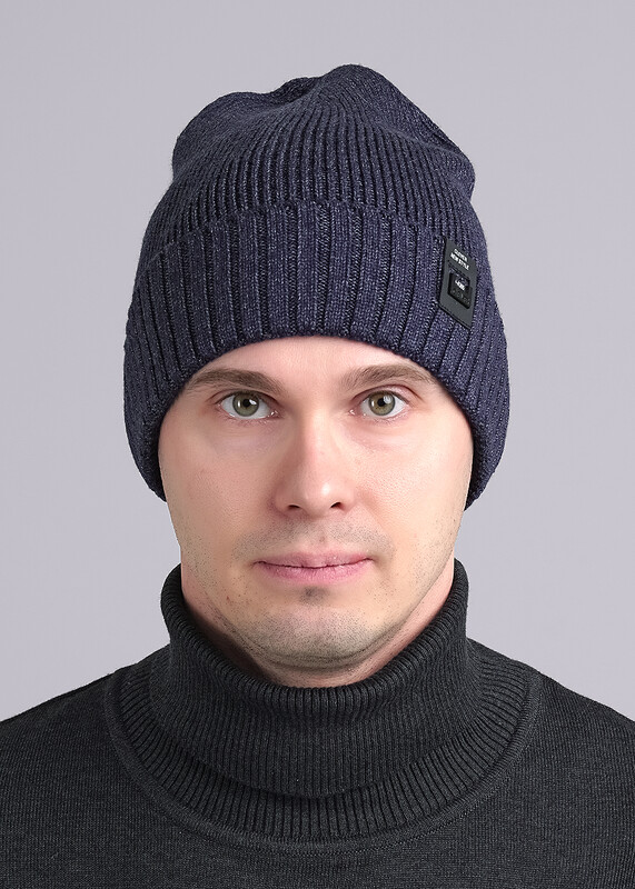 CLE 433875вн Шапка мужская 433875вн синий