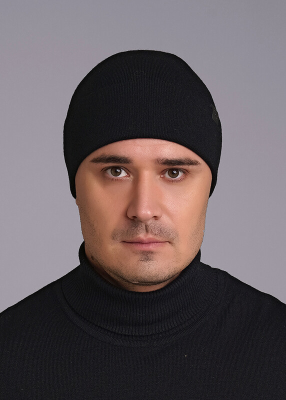 CLE 433979шв флис Шапка мужская 433979шв флис чёрный
