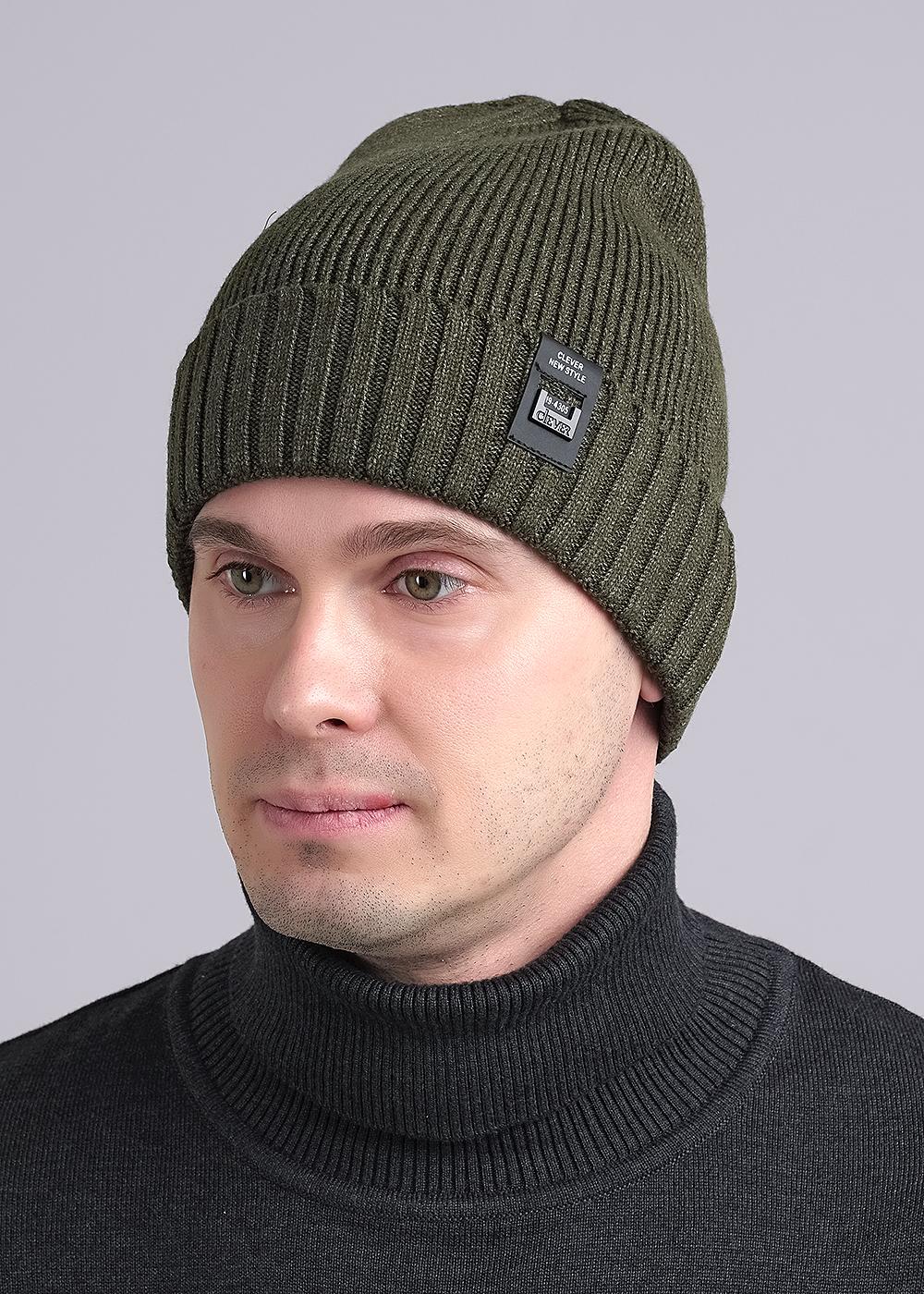 CLE 433875вн Шапка мужская 433875вн зелёный