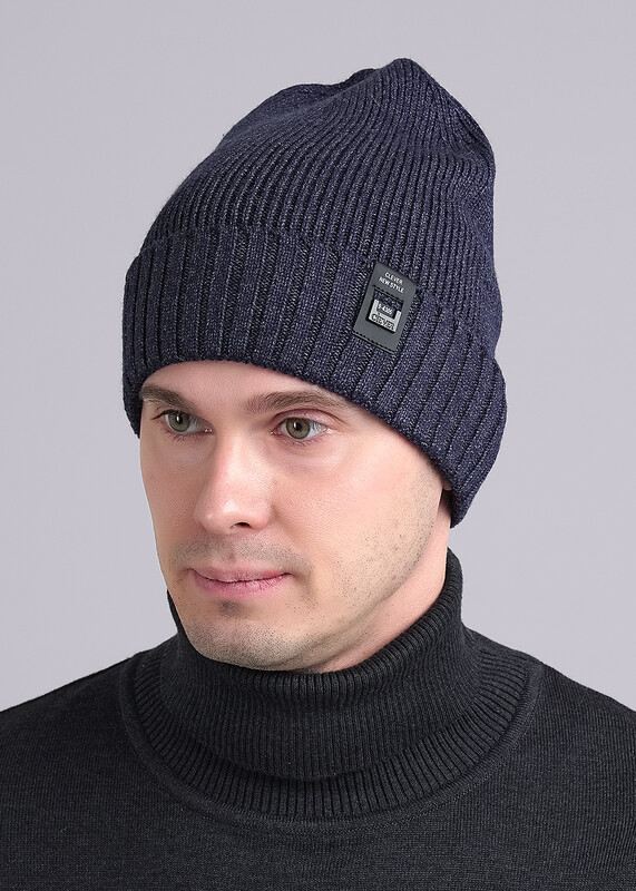 CLE 433875вн Шапка мужская 433875вн синий