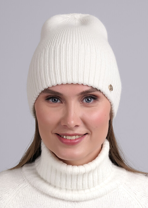 CLE 444182паш Шапка женская 444182паш молочный