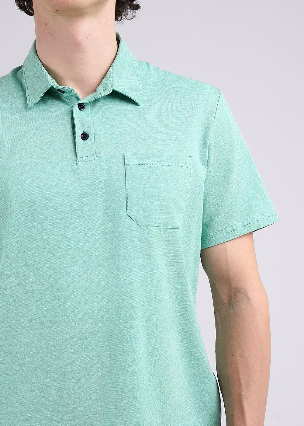 CLE 602213гн Поло мужское 602213гн зелёный/белый