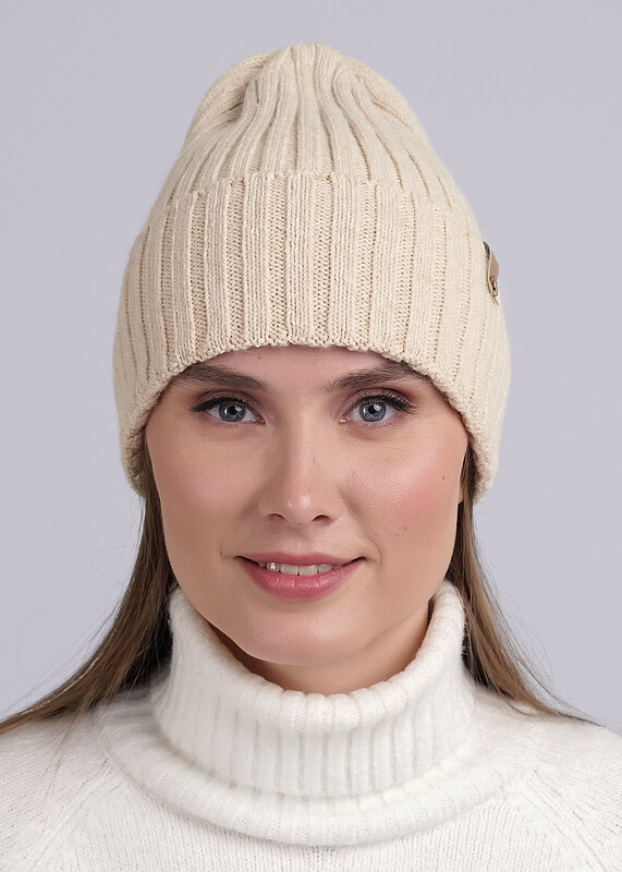CLE 444153аш Шапка женская 444153аш св.бежевый