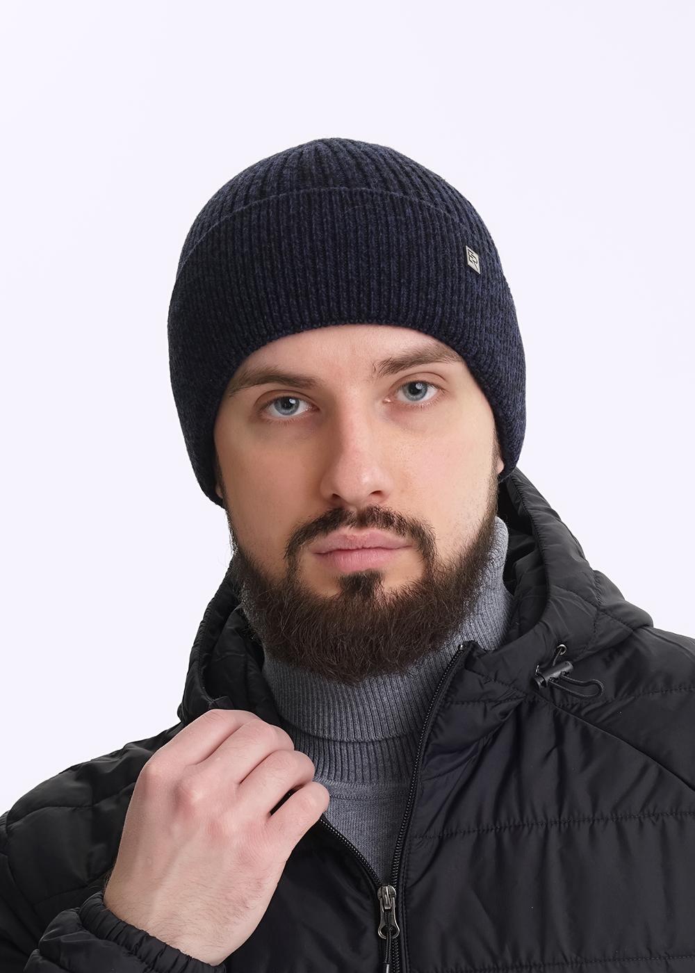 CLE 433793шв Шапка мужская 433793шв т.синий/чёрный