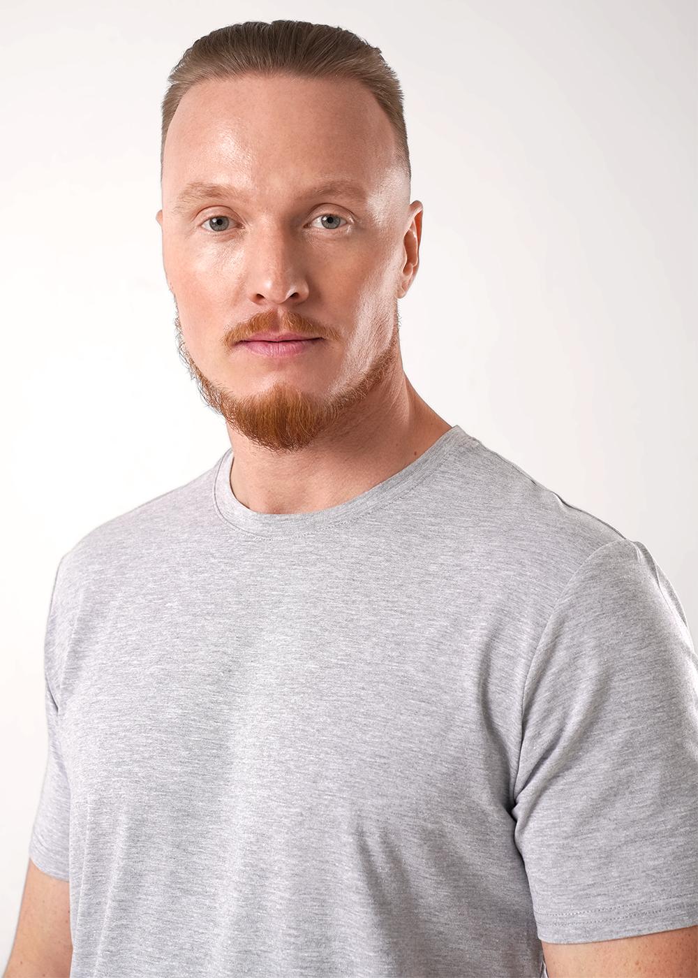 CLE 600309г Футболка мужская 600309г меланж серый