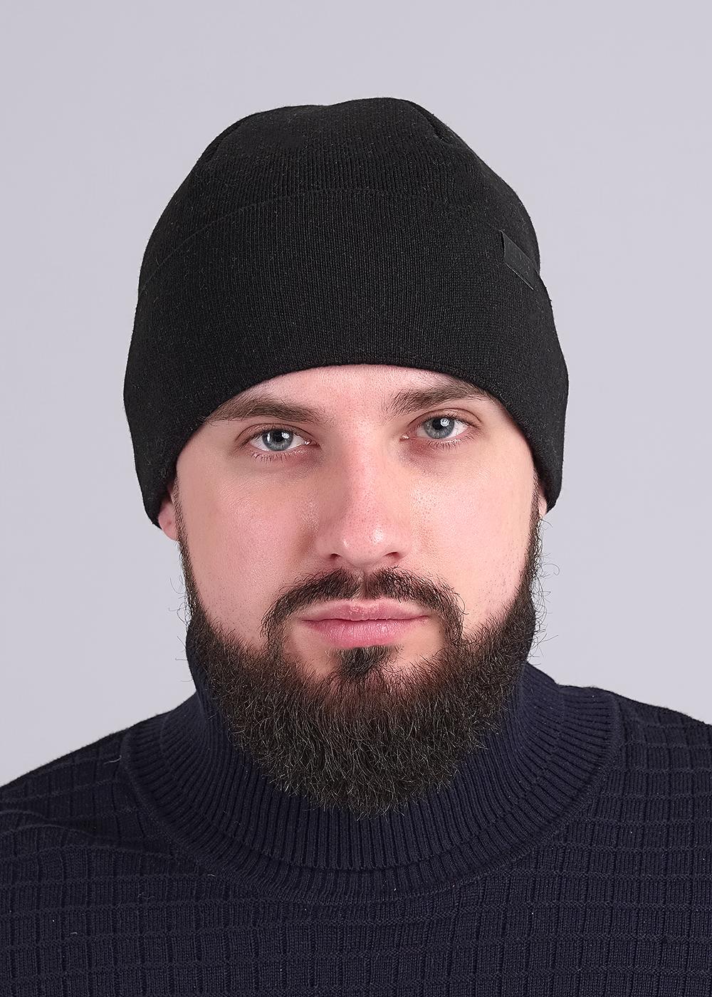CLE 423524ха флис Шапка мужская 423524ха флис чёрный